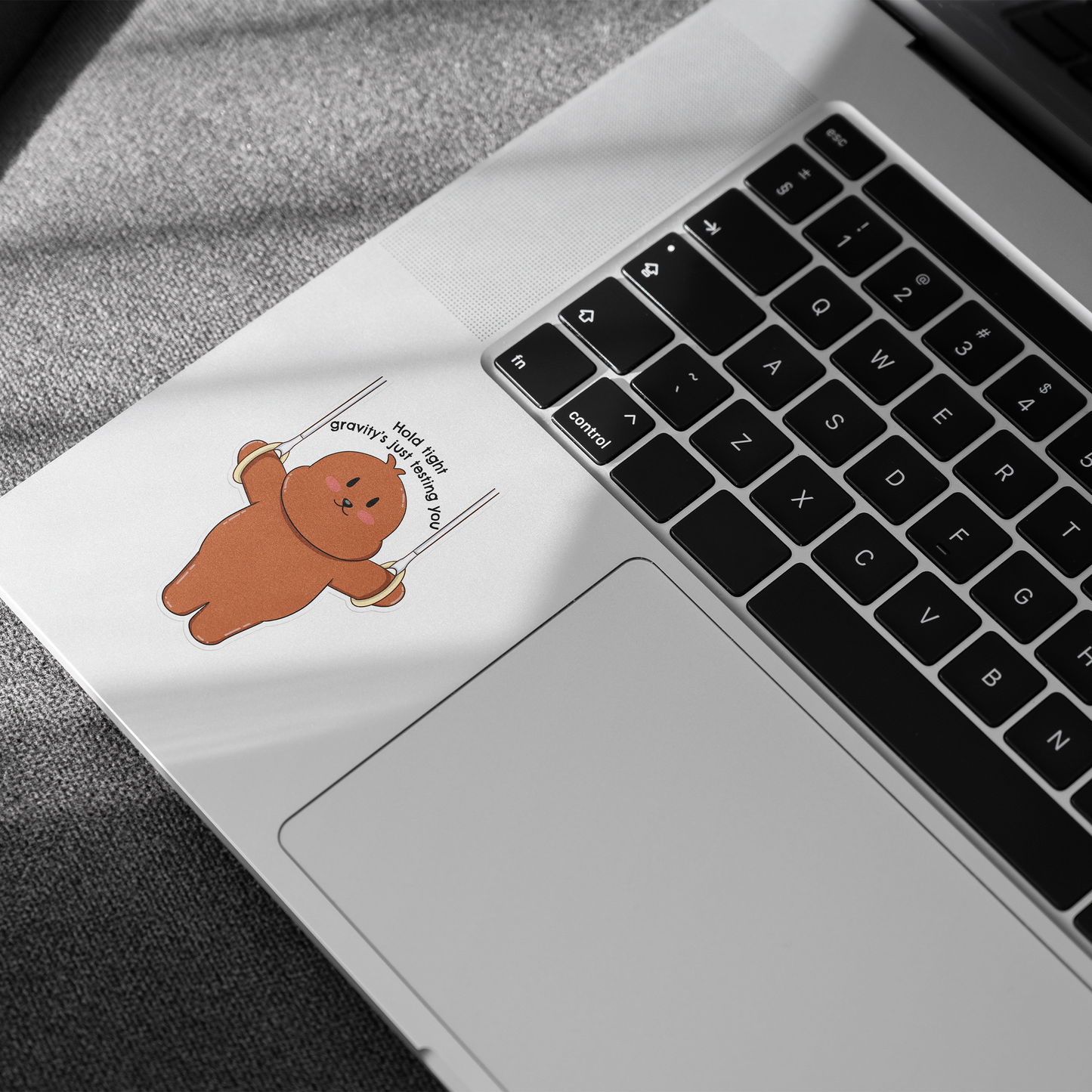 Otis - Hold Tight Gravity's Just Testing You - Otter Character Sticker
