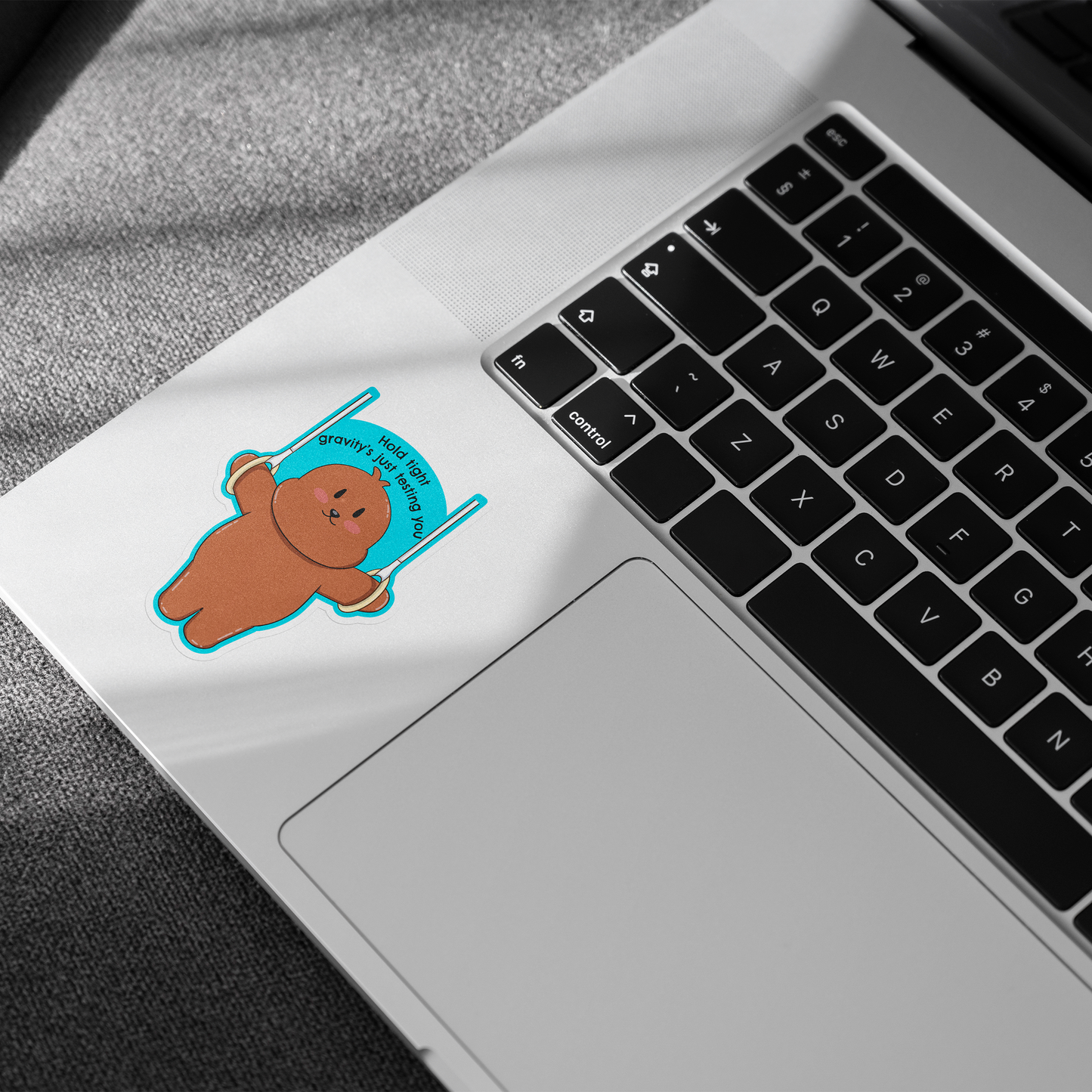 Otis - Hold Tight Gravity's Just Testing You - Otter Character Sticker