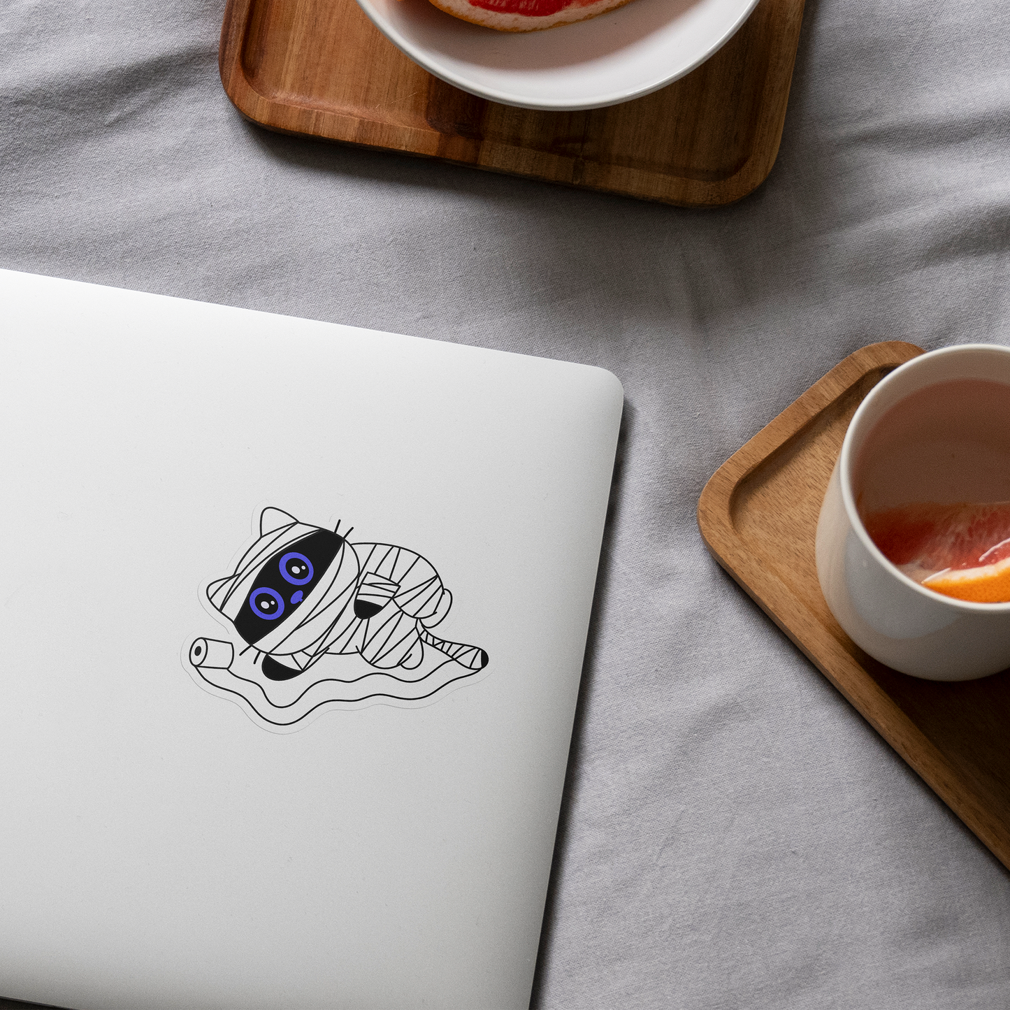 Tomo Cat - Mummy Cat Sticker - Halloween Sticker
