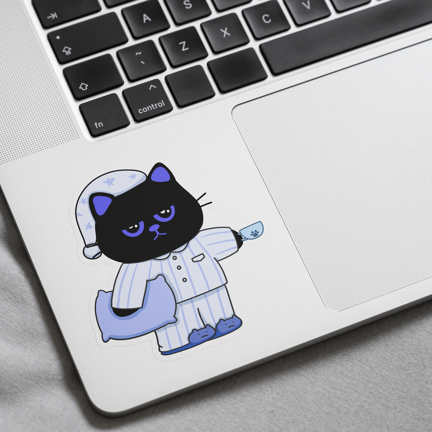 Tomo Cat - Sleepy Cat in Pajamas Sticker