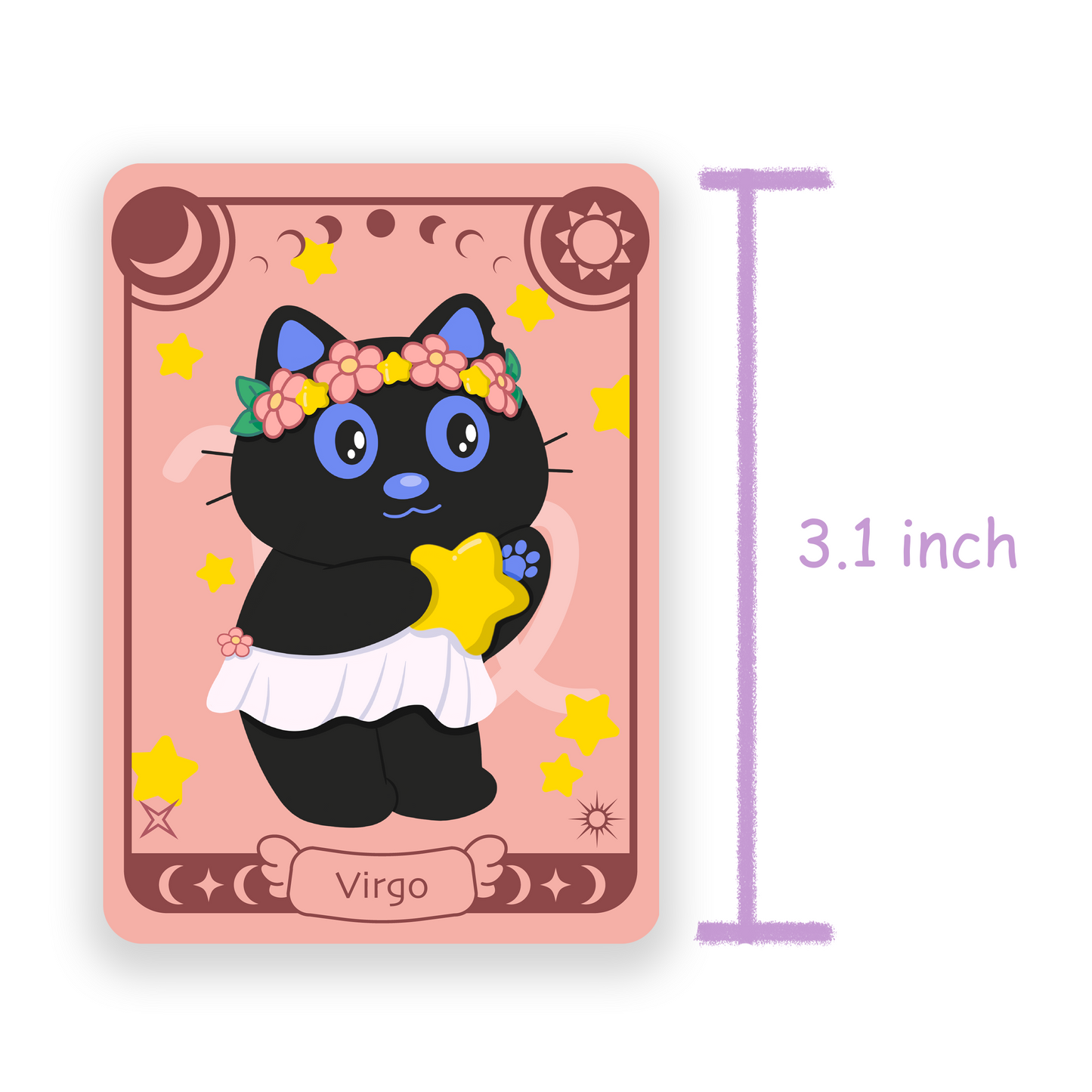 Tomo - Virgo Zodiac Sticker - Holographic Sticker