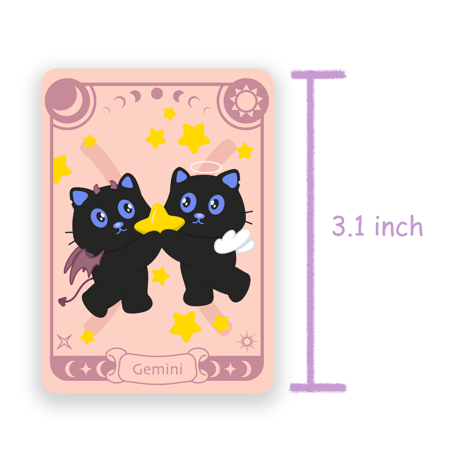 Tomo - Gemini Zodiac Sticker- Holographic Sticker
