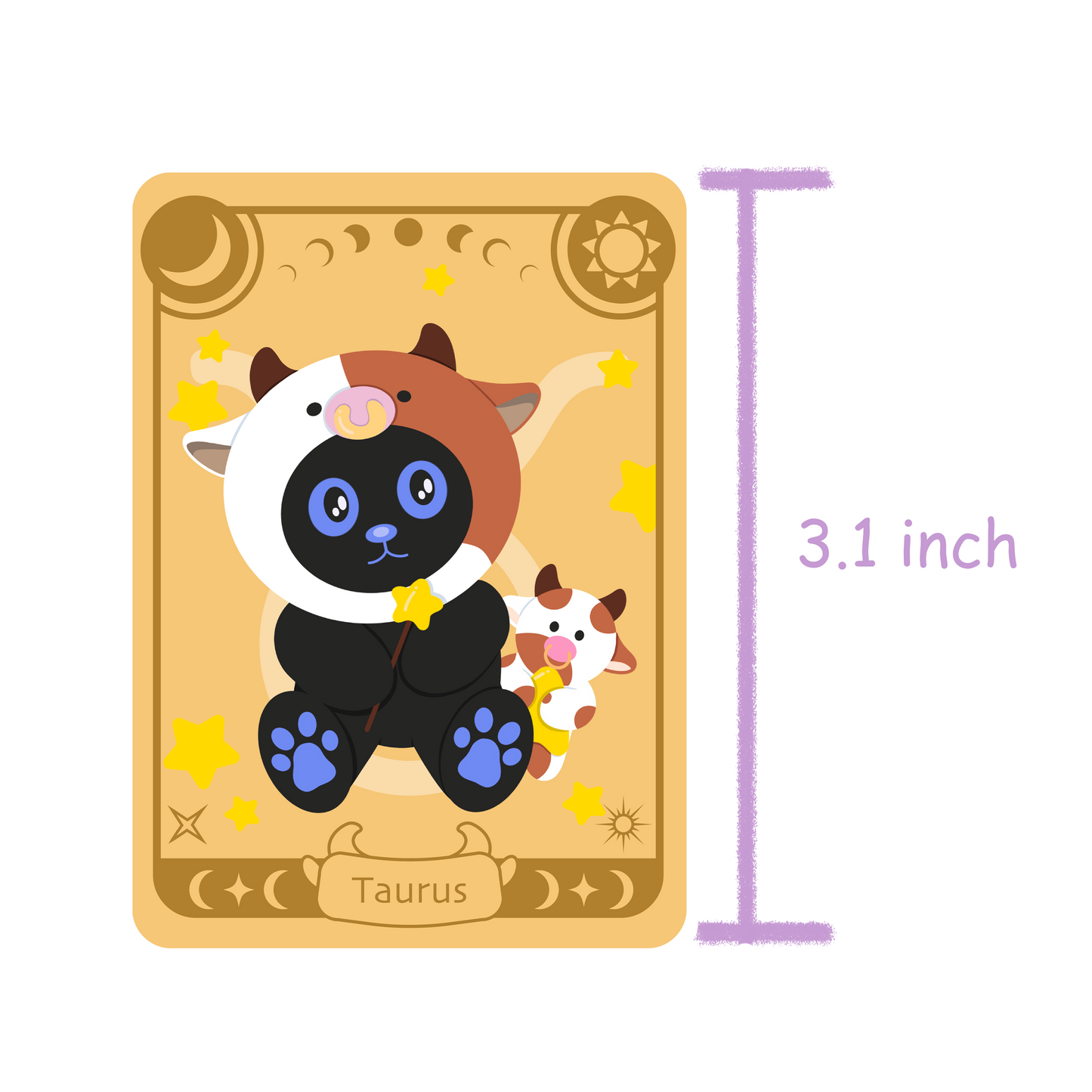 Tomo - Taurus Zodiac Sticker - Holographic Sticker