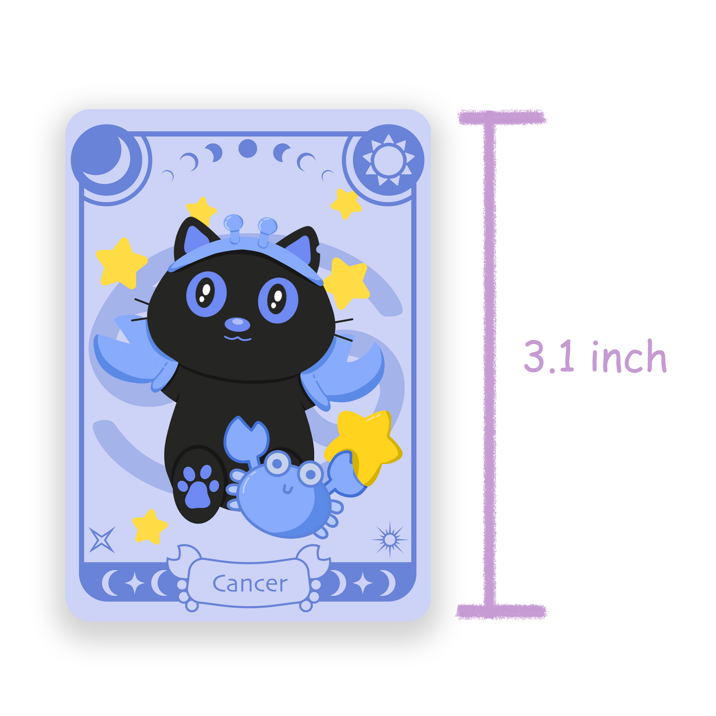Tomo - Cancer Zodiac Sticker- Holographic Sticker