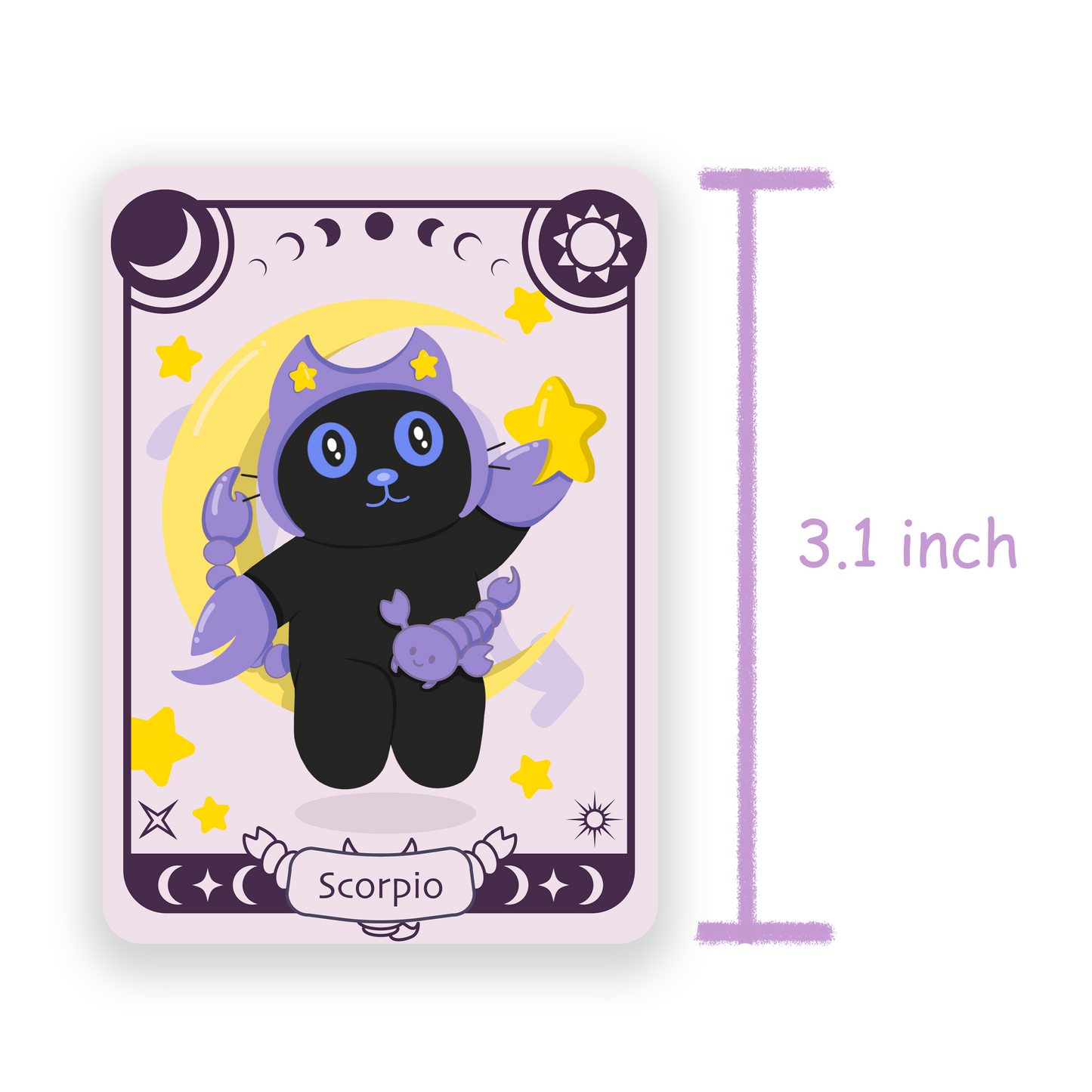 Tomo - Scorpio Zodiac Sticker- Holographic Sticker