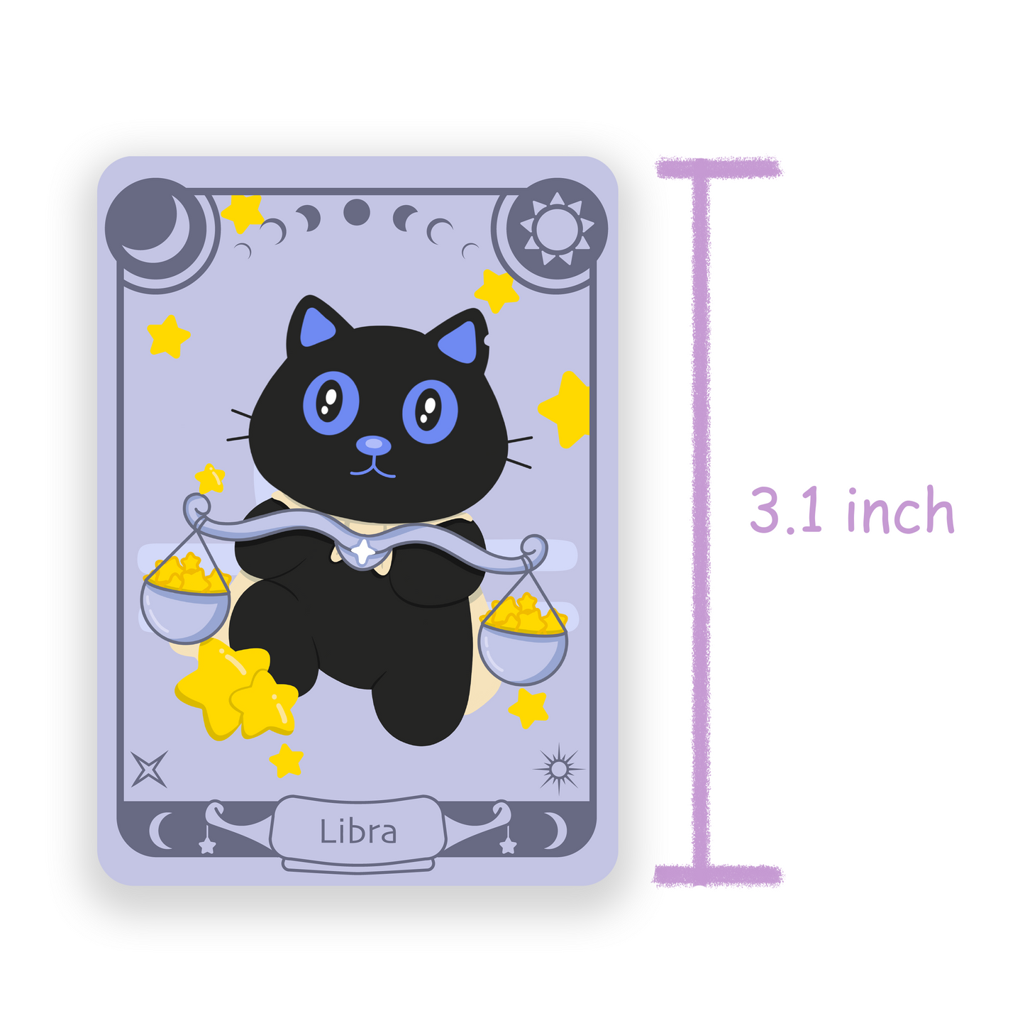 Tomo - Libra Zodiac Sticker- Holographic Sticker