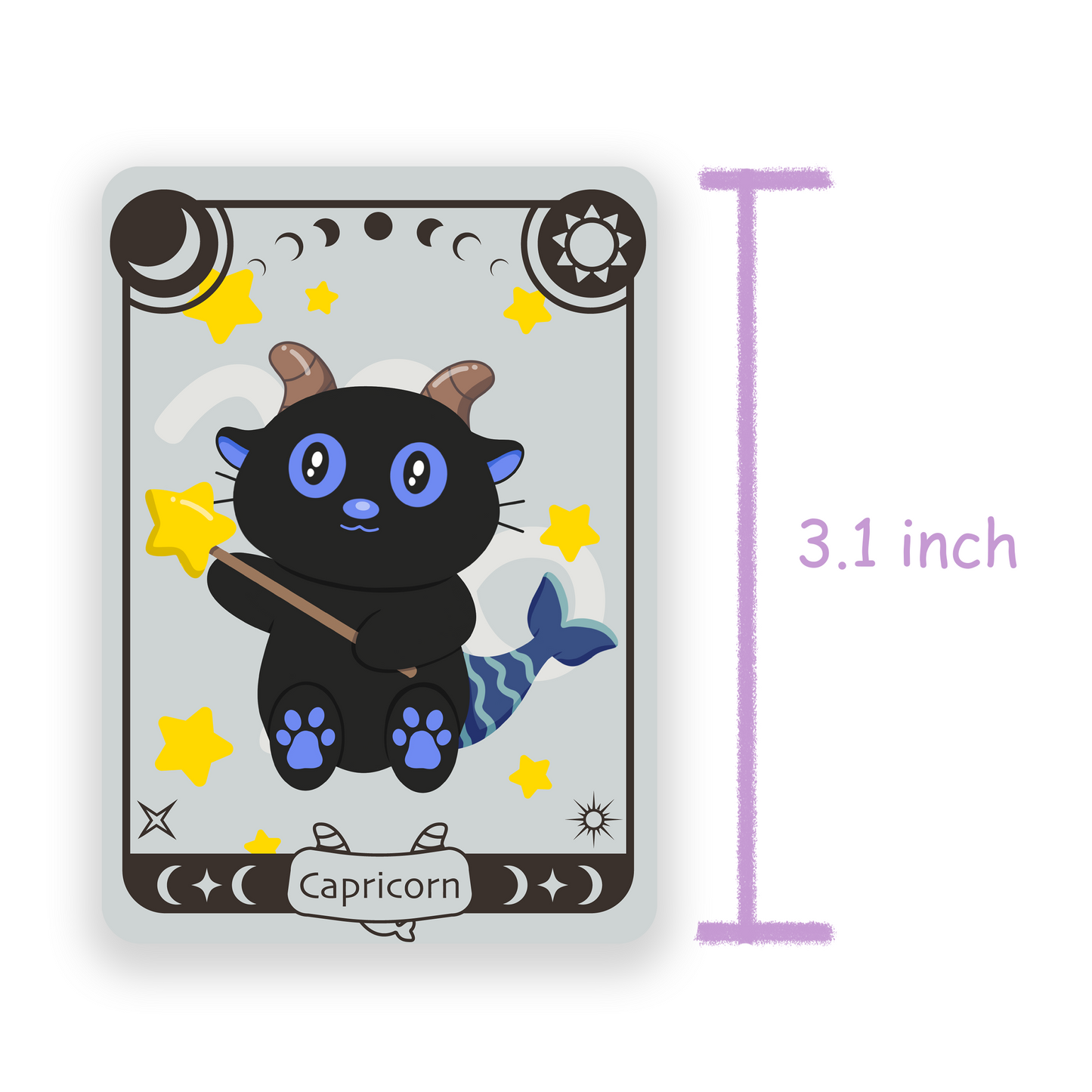 Tomo - Capricorn Zodiac Sticker- Holographic Sticker