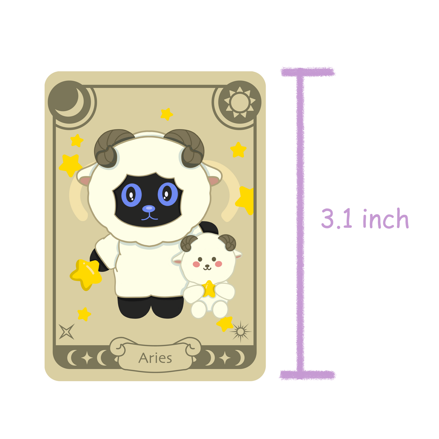 Tomo - Aries Zodiac Sticker- Holographic Sticker