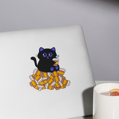 Tomo Cat - My Coffee Solution Sticker
