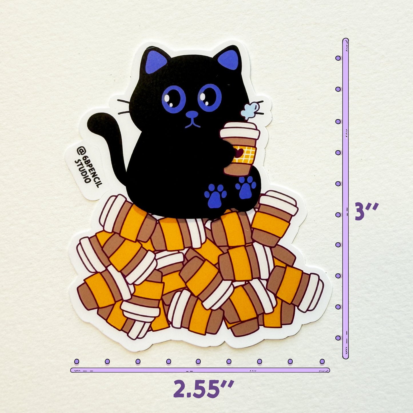 Tomo Cat - My Coffee Solution Sticker