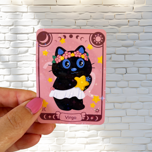 Tomo - Virgo Zodiac Sticker - Holographic Sticker
