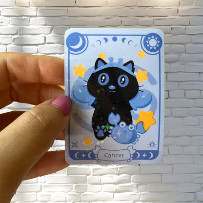 Tomo - Cancer Zodiac Sticker- Holographic Sticker