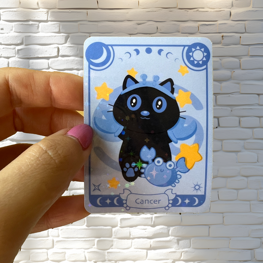 Tomo - Cancer Zodiac Sticker- Holographic Sticker