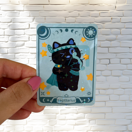 Tomo - Sagittarius Zodiac Sticker- Holographic Sticker