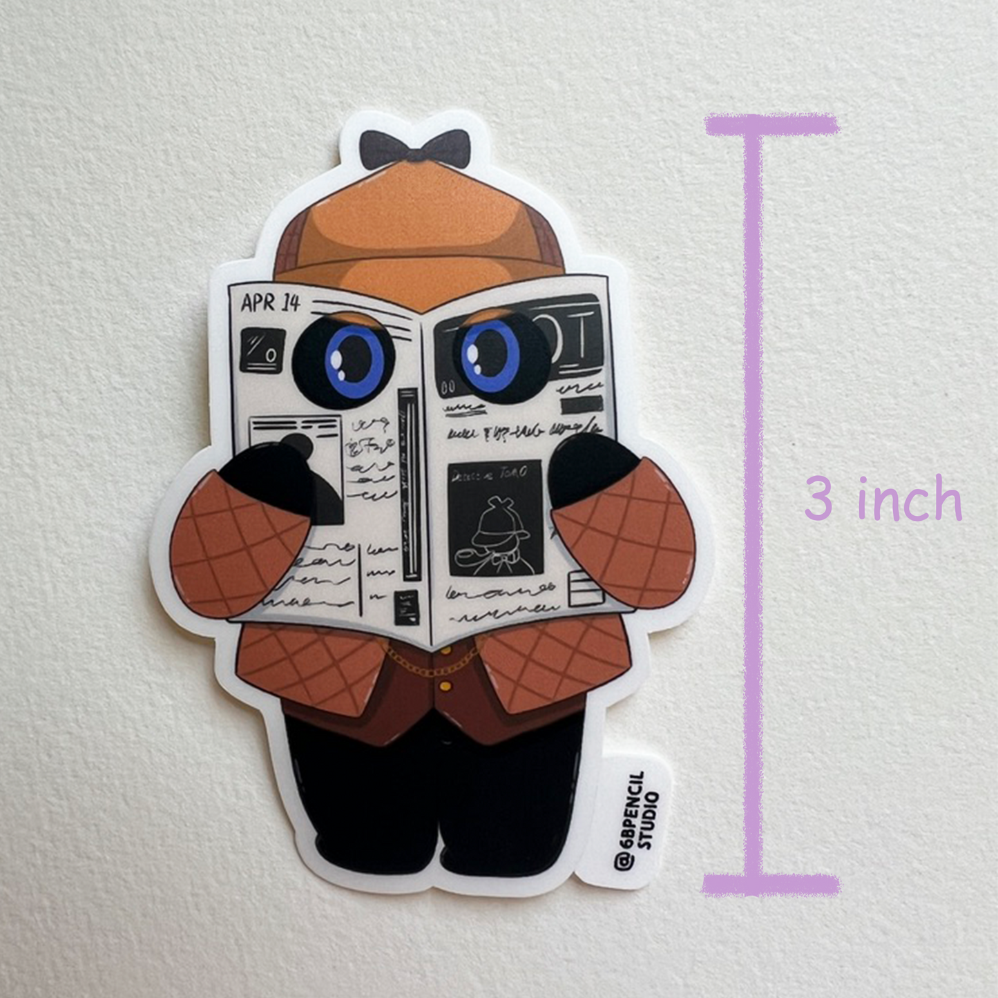 Detective Tomo - On a Mission - Black Cat Sticker