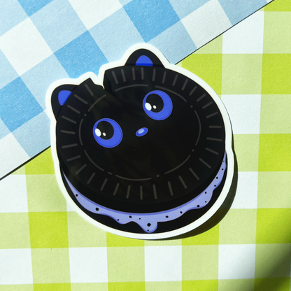 Tomo - Oreo Sticker - Black Cat Character Sticker
