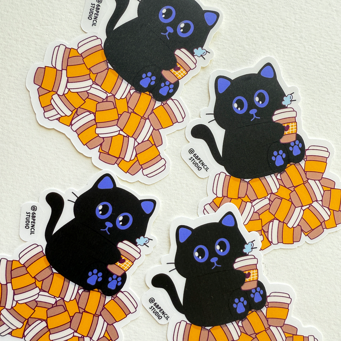 Tomo Cat - My Coffee Solution Sticker