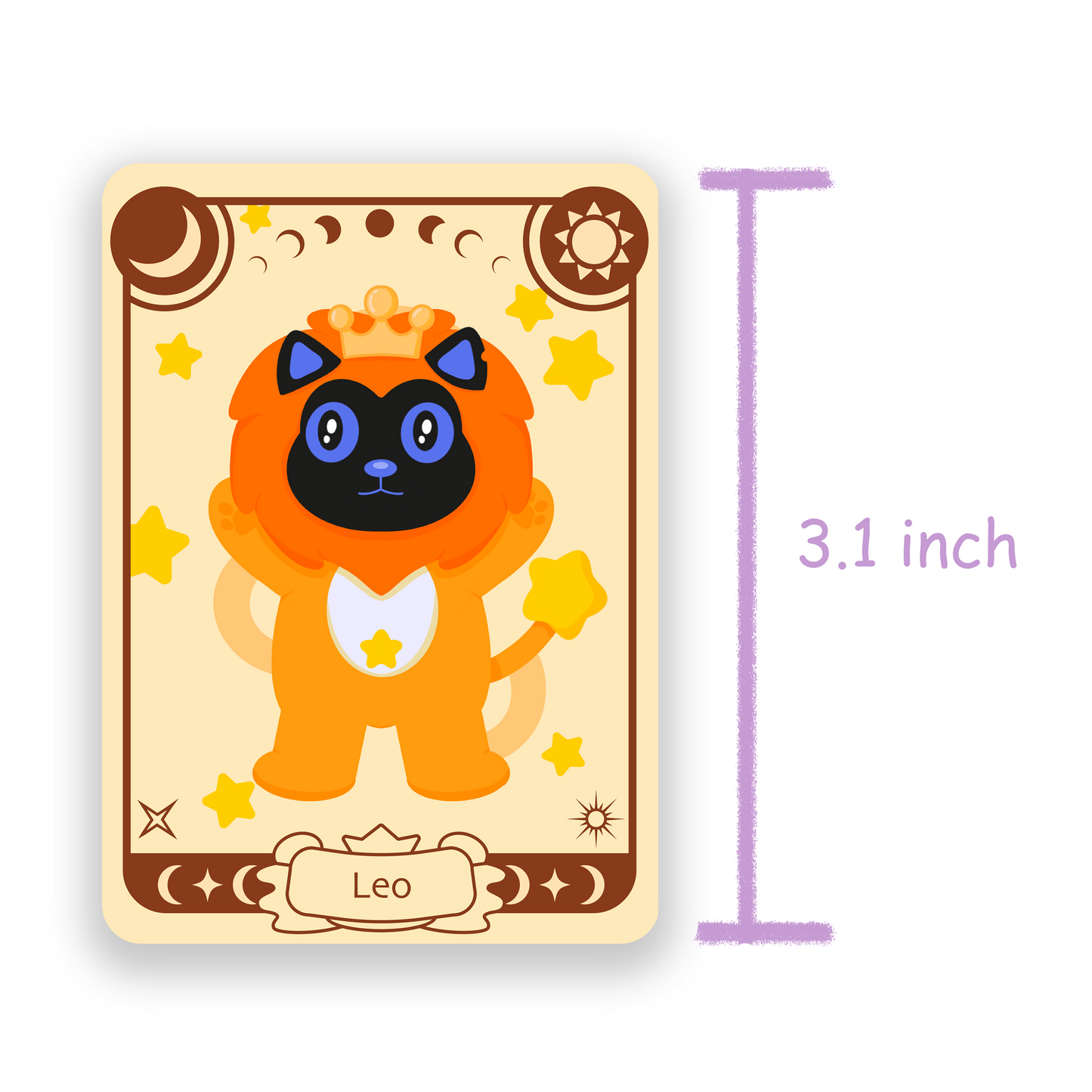 Tomo - Leo Zodiac Sticker- Holographic Sticker