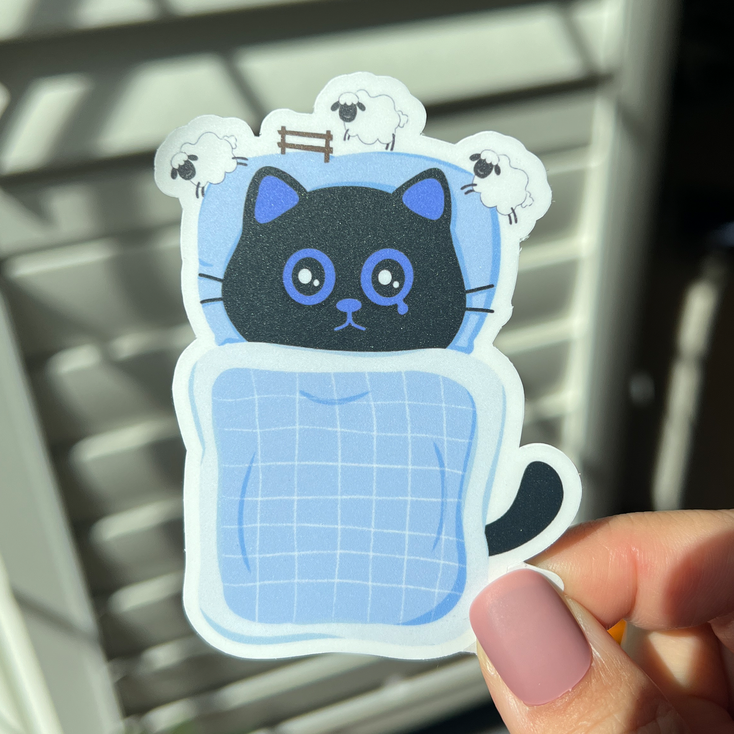 Tomo Cat - Insomnia Cat Sticker - Counting Sheep? More Like Counting All My Life Choices