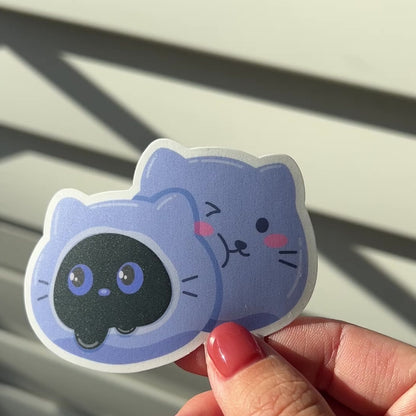 Tomo - Cat Mochi Sticker - Black Cat Character Sticker