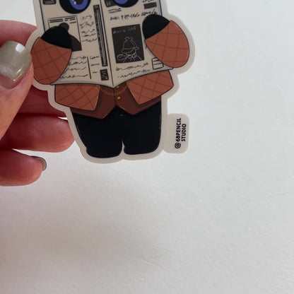 Detective Tomo - Detective Badge - Black Cat Sticker